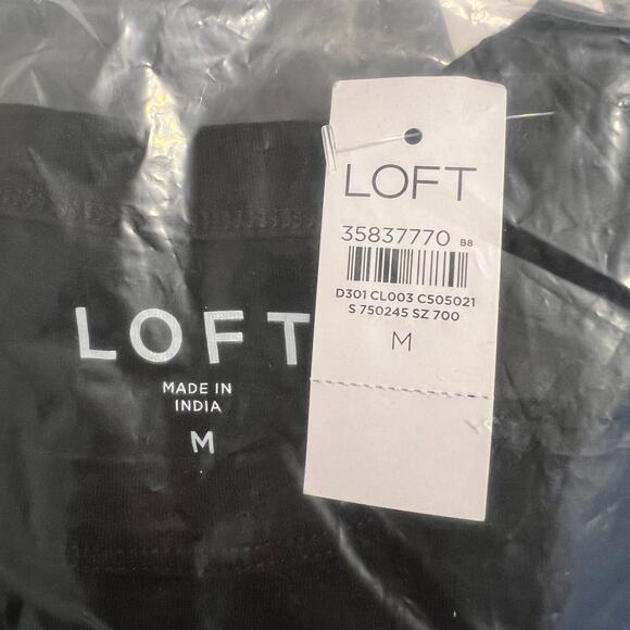 NWT LOFT Black Champagne Let's Get Fizzy Everyday Crew Tee - Picture 7 of 10